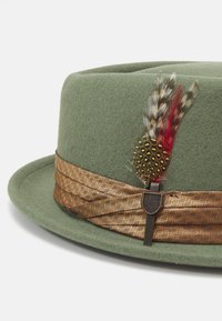 Brixton STOUT PORK PIE UNISEX - Klobouk - light moss/coffee diamond