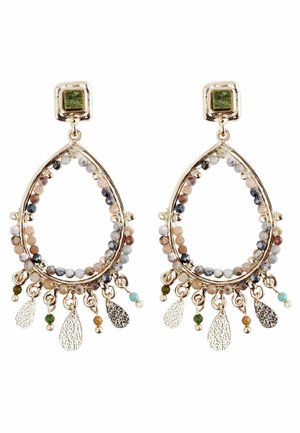 TEARDROP BEADED DROP  - Korvakorut - gold tone