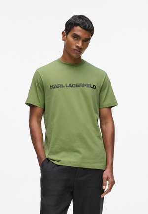 LOGO - Nyomott mintás póló - dill