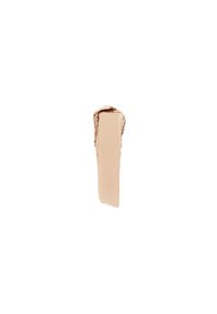 Cremig-beige Make-up-Teststreifen mit glatter Textur und leicht mattem Finish, präsentiert vor einem weißen Hintergrund.
