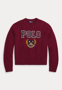 LOGO CREST WOOL CREWNECK SWEATER - Pulover - rich ruby
