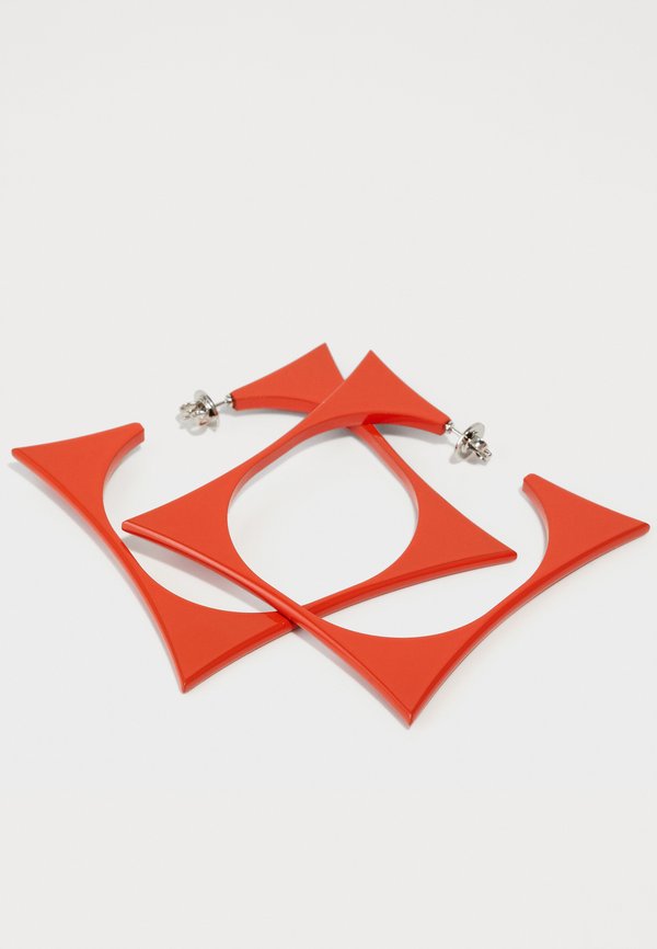 CHUNK EAR HOOPS - Earrings - coral2