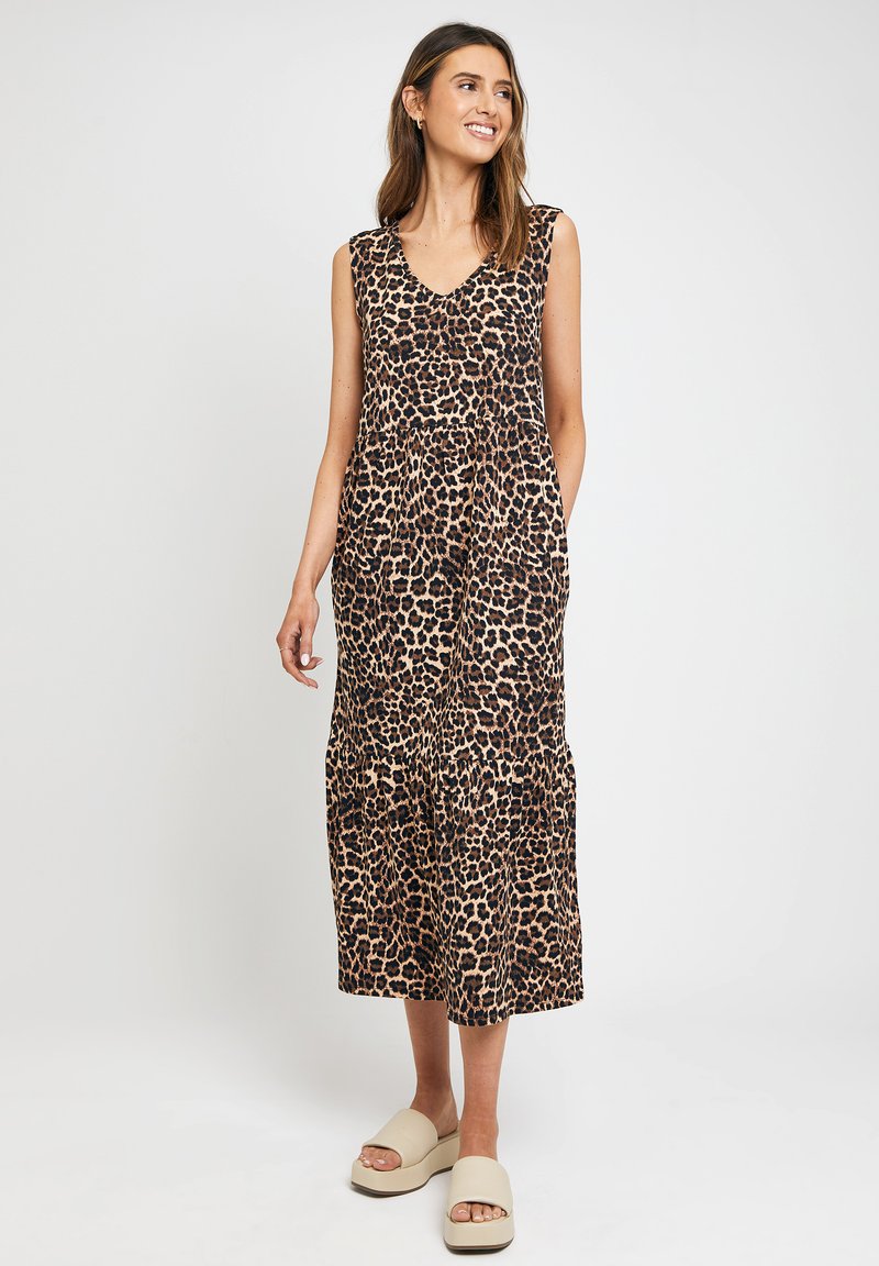 Threadbare BYERS TIERED - Trikoomekko - leopard