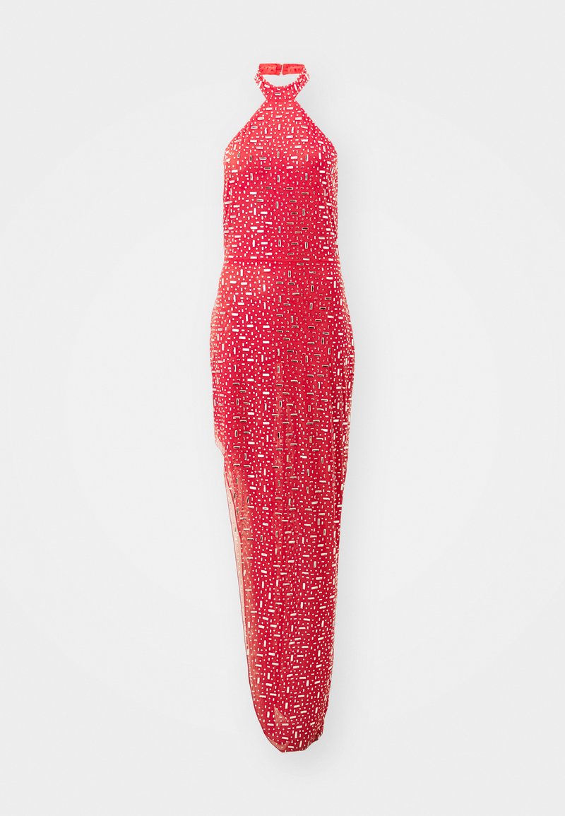 WAL G. AXL HALTERNECK EMBELLISHED MAXI DRESS - Jersey dress - red - Zalando.ie WAL G. AXL HALTERNECK EMBELLISHED MAXI DRESS - Jersey dress - red - Zalando.ie