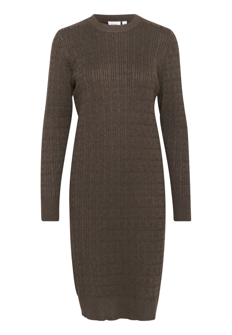 Saint Tropez ZITTISZ - Jumper dress - major brown melange/dark brown -  Zalando