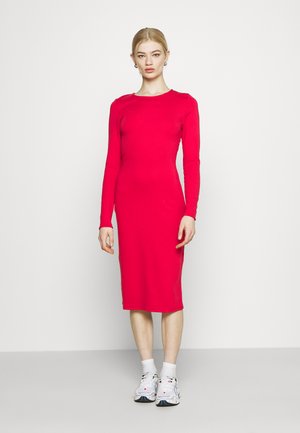 PLUNGE BACK NECK MIDI DRESS - Jersey dress - scarlet red