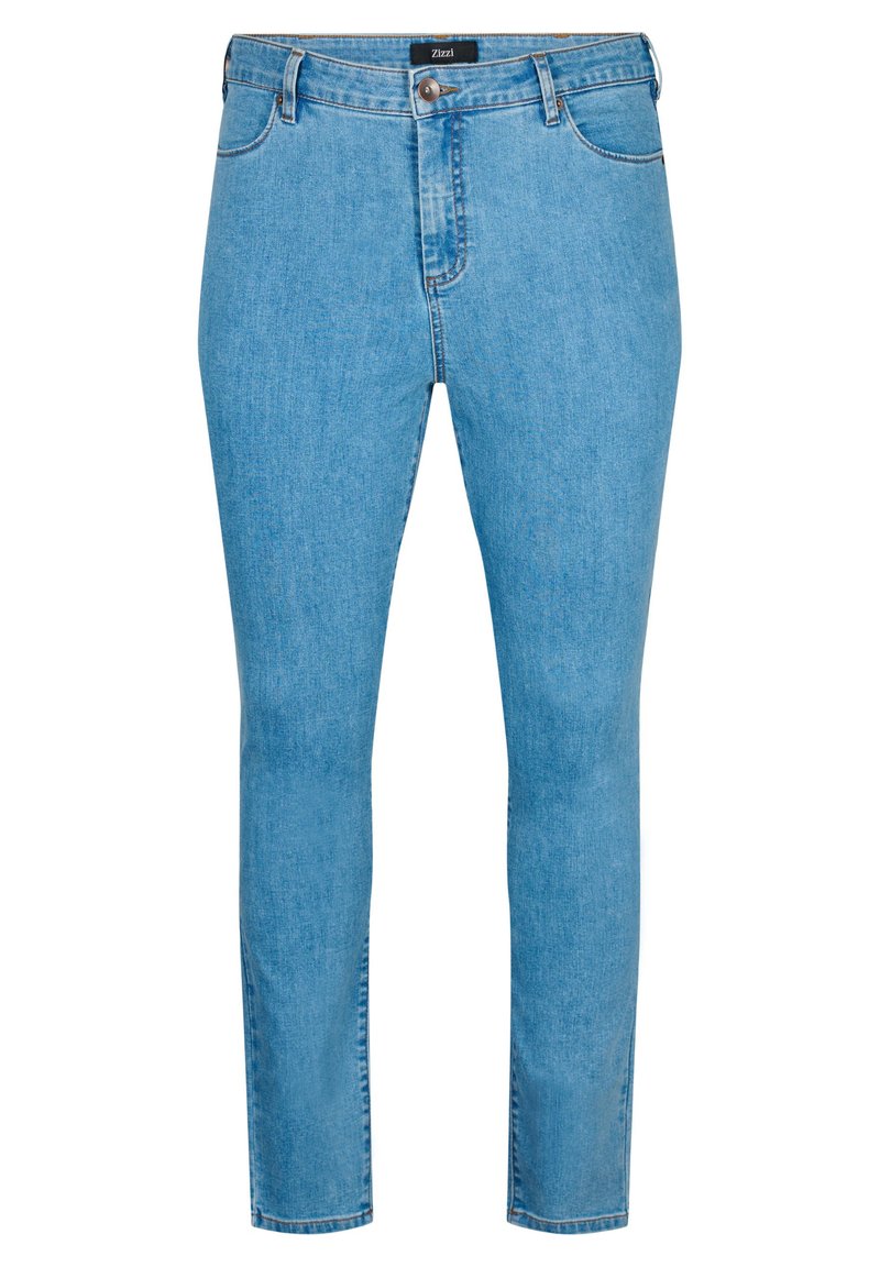 Zizzi AMY MIT HOHER TAILLE - Traperice uskog kroja - light blue