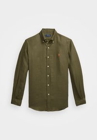 SLIM FIT LINEN SHIRT - Camicia - new olive