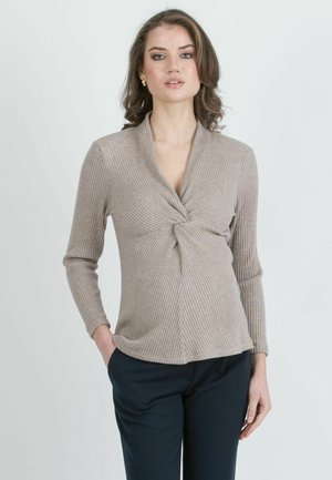 WITH KNOT DETAIL - Jumper - beige
