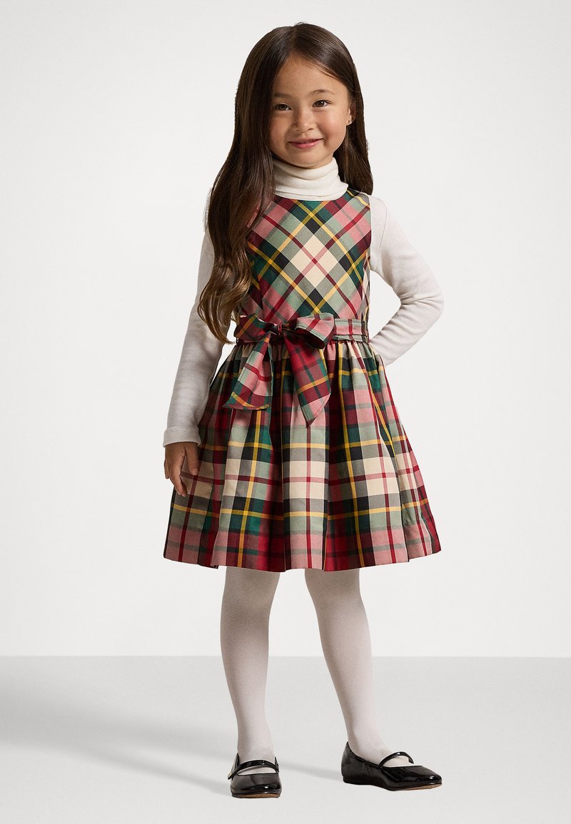 Polo Ralph Lauren WOVEN-FIT & FLARE-DRESSES - Day dress - red cream  multi/multi-coloured - Zalando.ie