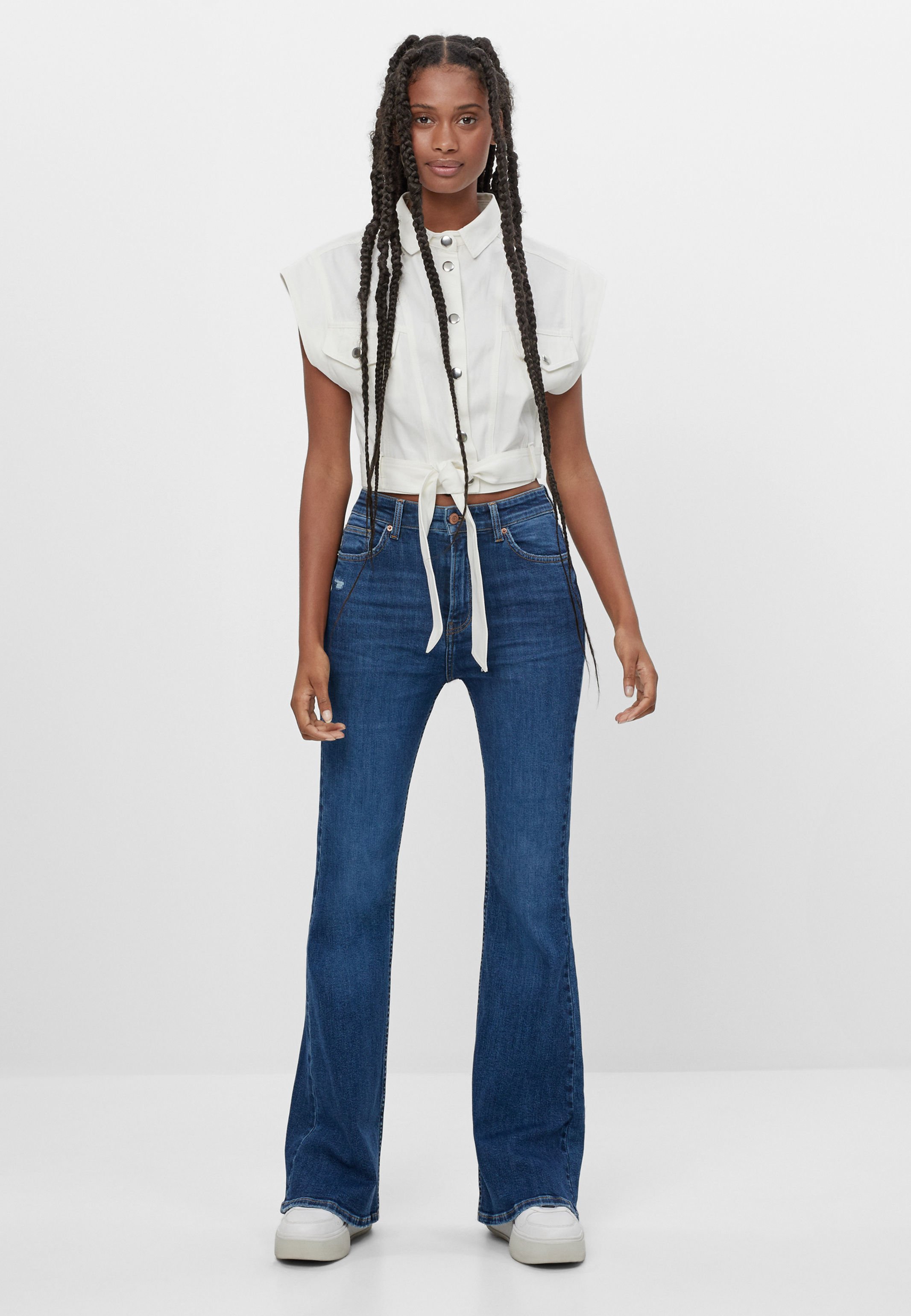 Jeans bootcut bershka Clearance