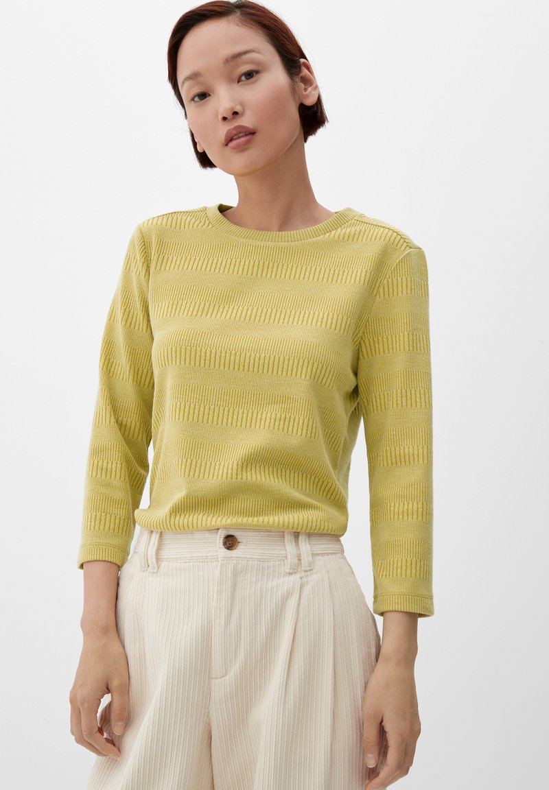 s.Oliver - STRUKTUR - Long sleeved top - gelb, Enlarge