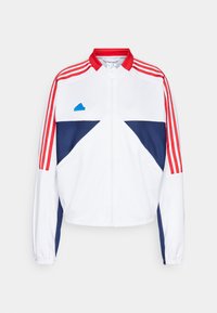 adidas Sportswear TIRO CUT 3-STRIPES TRACK - Jaka ar rāvējslēdzēju - white/better scarlet