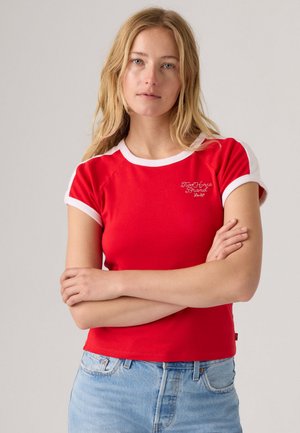 RILEY PIECING - Paprasti marškinėliai - Red