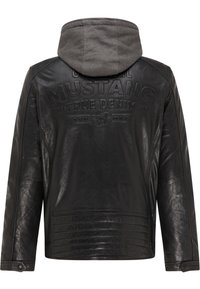 Mustang Leren jas - schwarz