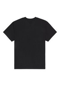 Black cotton T-shirt with a crew neck, short sleeves, and a plain back design. The fabric appears smooth with no visible patterns or accents.