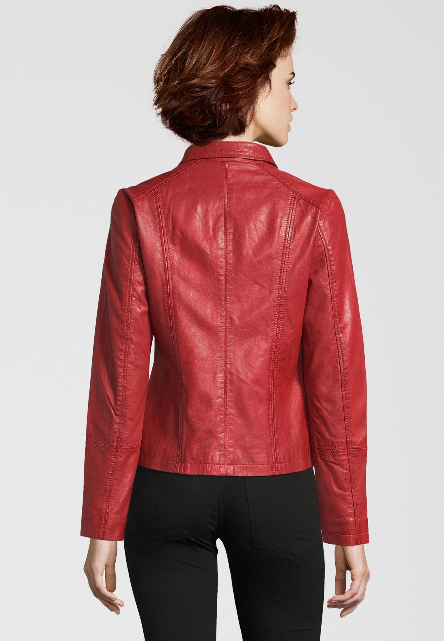 7eleven Giacca di pelle - red/rosso - Zalando.it