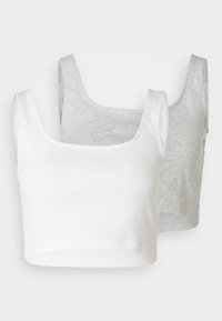 2 PACK - Topp - white/light grey