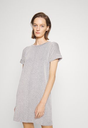 TEXTURED STRIPE - Day dress - white/black