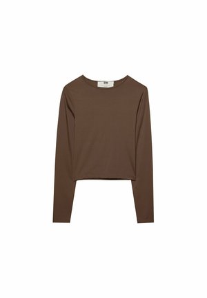 Stradivarius Maglietta a manica lunga - brown