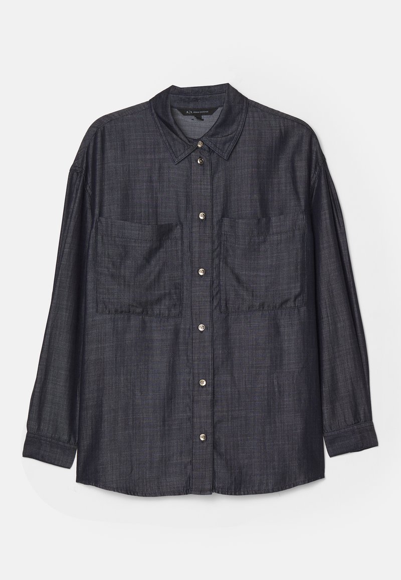 Armani Exchange Overhemdblouse blauw denim/bluedenim
