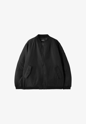 Stradivarius, OVERSIZE BOMBER JACKET - Bombera - black