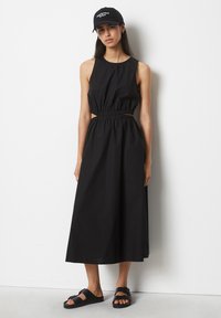 Marc O'Polo DENIM WITH CUTOUTS - Freizeitkleid - black