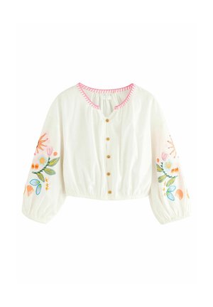Next EMBROIDERED - Bluză - white