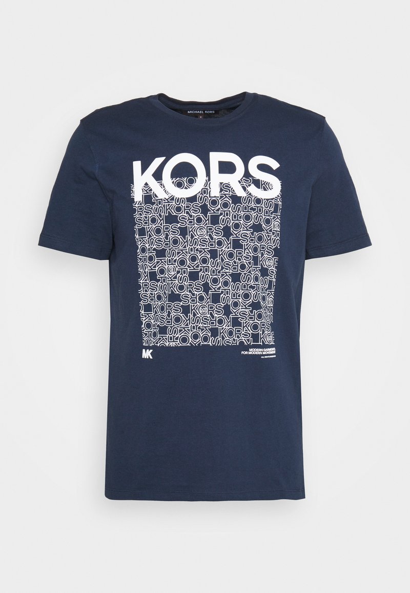 Herren T-Shirts basic | Michael Kors NEWSPRINT TEE T-Shirt print dark blue/dunkelblau - BI56102 Herren T-Shirts basic | Michael Kors NEWSPRINT TEE T-Shirt print dark blue/dunkelblau - BI56102