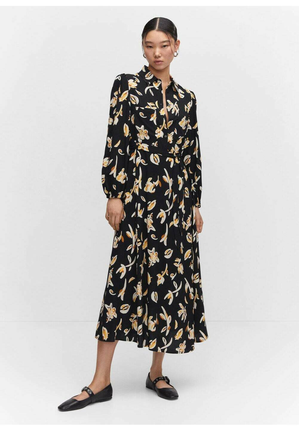 Mango APPLE5 - Shirt dress - black - Zalando 