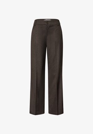 Cecil, HIGH WAIST STRAIGHT LEG HOSE MIT KNOPFDETAIL - Pantalon classique - black coffee