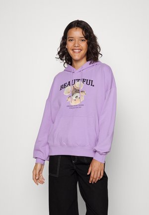 ONLWANTED TEXT HOOD - Sweat à capuche - lilac breeze