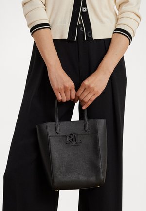 PEBBLED LEATHER SMALL CAMERYN TOTE BAG - Borsa a mano - black