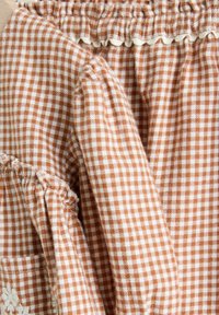 Next REGULAR FIT - LONG SLEEVE 2 PIECE SET - Bluse - rust brown gingham