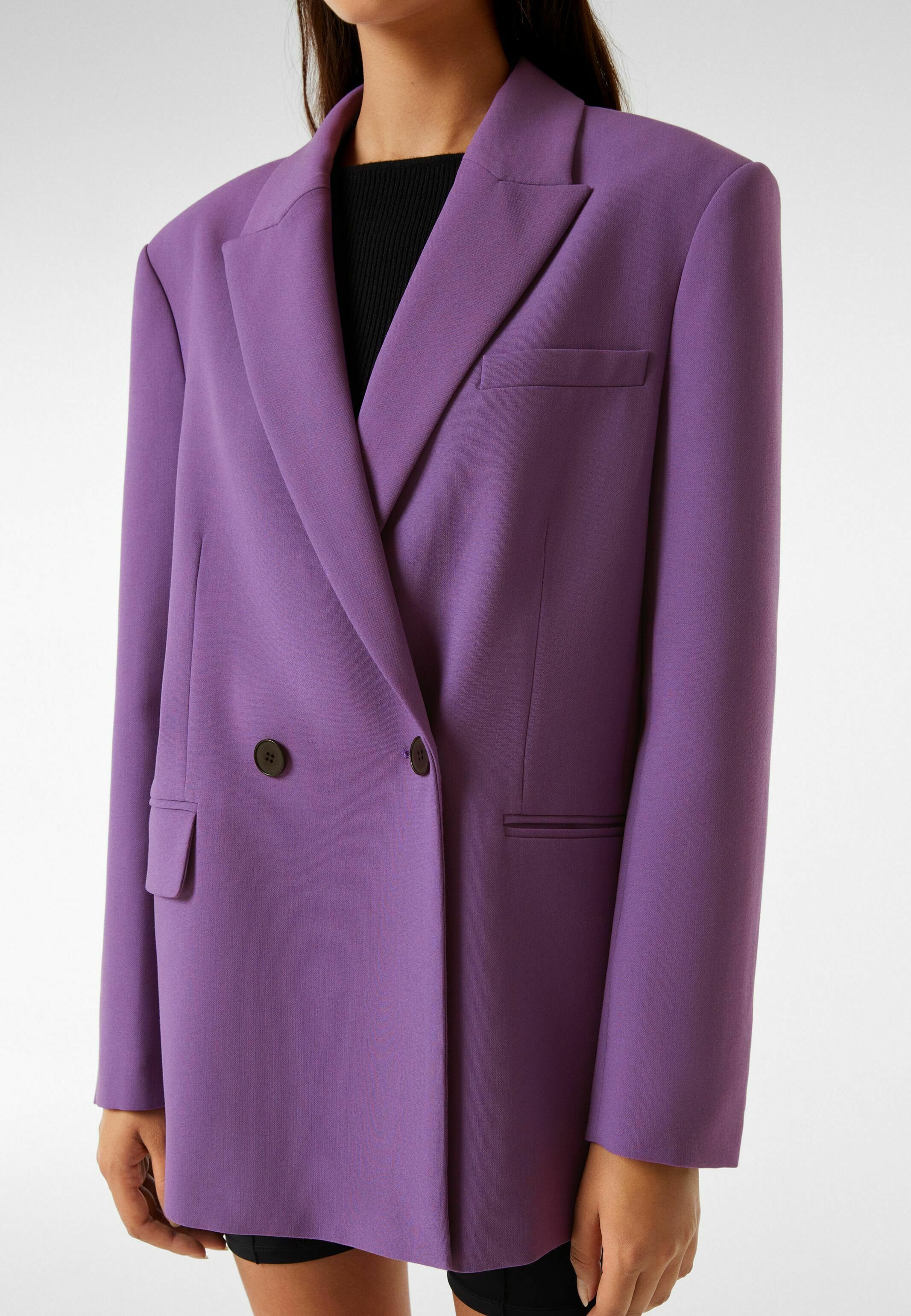Bershka TAILORED WITH BUTTONS - Blazer - purple/paars - Zalando.nl