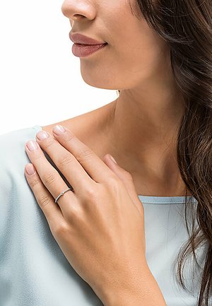 CHRIST Ring - weißgoldfarben