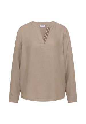 Cecil, LANGARM TUNIKA MIT SPLIT NECK UND TAPE - Blouse - creamy mocha melange