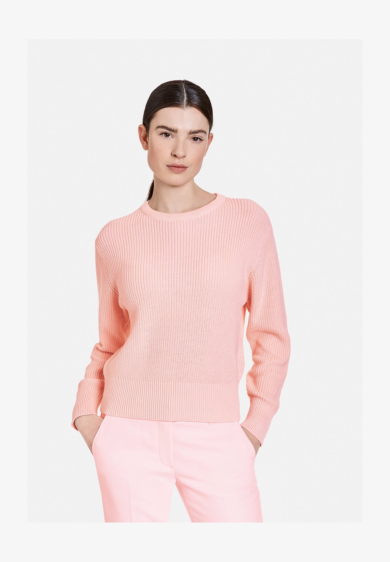 Gerry Weber Giacca A Maglia Intrecciata Donna: Felpa In EcoVero Con Dettagli Metallici, Composizione Morbida