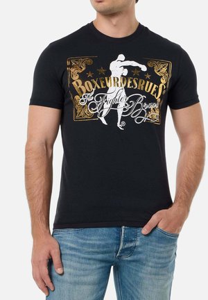 PRINTED ROUND NECK - T-Shirt print - schwarz