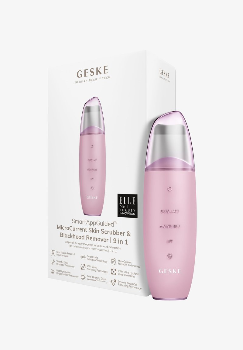GESKE - MICROCURRENT SKIN SCRUBBER BLACKHEAD REMOVER 9 IN 1 - Hudplejeredskab - pink, Forstør