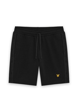 Lyle & Scott, LYLE & SCOTT MID BOTTOMS JACQUARD TAPE SHORTS - Trainingsbroek - z jet black