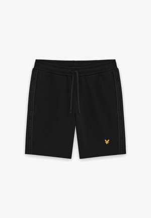 Lyle & Scott, LYLE & SCOTT MID BOTTOMS JACQUARD TAPE SHORTS - Trainingsbroek - z jet black