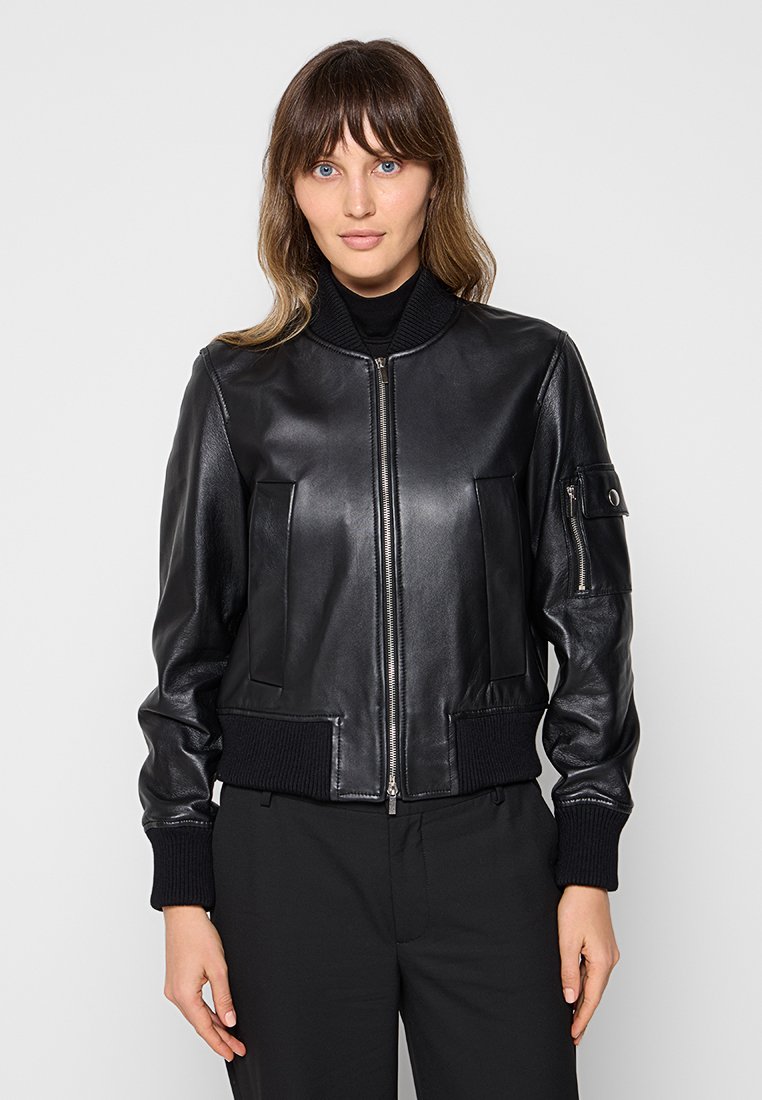 Proenza Schouler White Label Leren jas zwart Proenza Schouler White Label Leren jas zwart