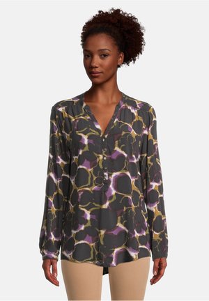 CASUAL MIT MUSTER - Blouse - black/purple