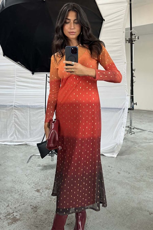 SUNSET DRESS - Maxi dress - orange4