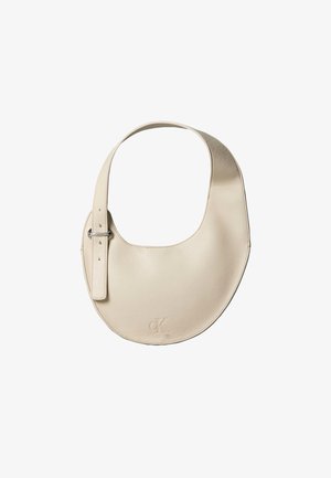 Calvin Klein, ASYM BUCKLE SHOULDER BAG - Håndtasker - light hay
