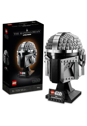 LEGO 75328 STAR WARS THE MANDALORIAN HELMET BUILDABLE DISPLAY MODEL - Building blocks - grey/black