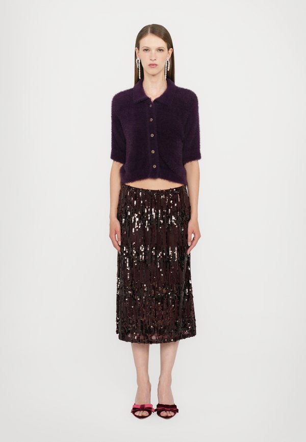 JAINO - A-line skirt - dark plum perfect3