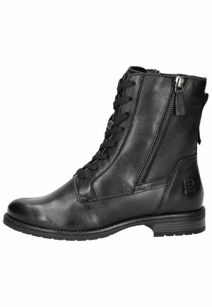 Schnürstiefelette - schwarz