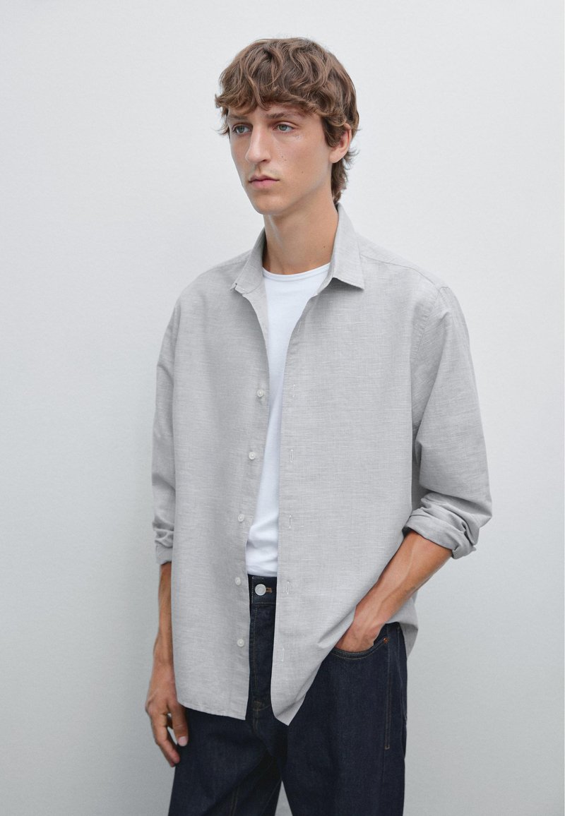 Massimo Dutti REGULAR FIT niebieski